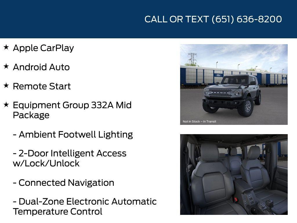 new 2025 Ford Bronco car, priced at $53,472