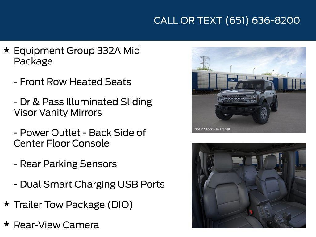 new 2025 Ford Bronco car, priced at $53,472