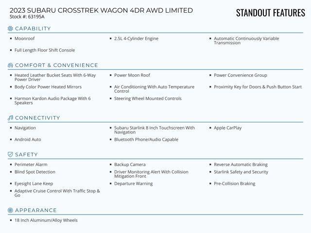 used 2023 Subaru Crosstrek car, priced at $25,995