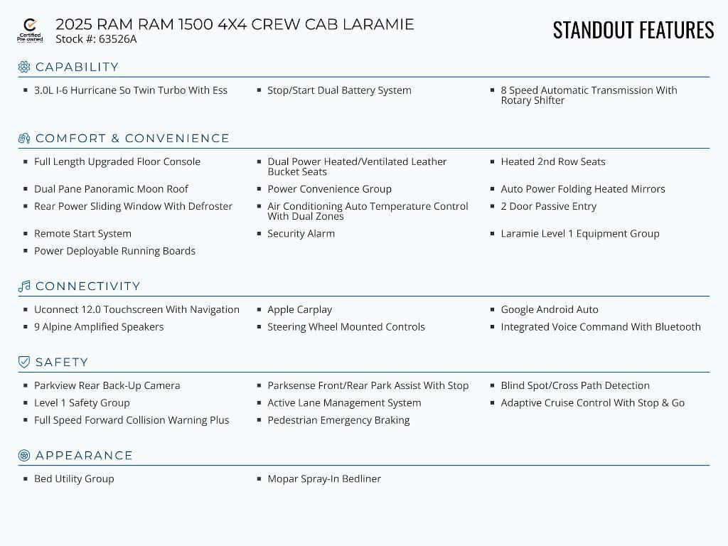used 2025 Ram 1500 car, priced at $60,926