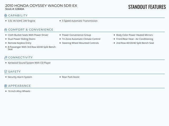 used 2010 Honda Odyssey car, priced at $7,640