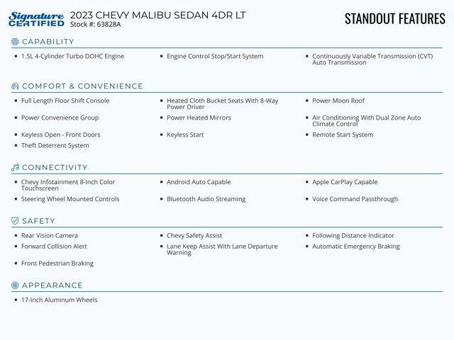 used 2023 Chevrolet Malibu car, priced at $20,928