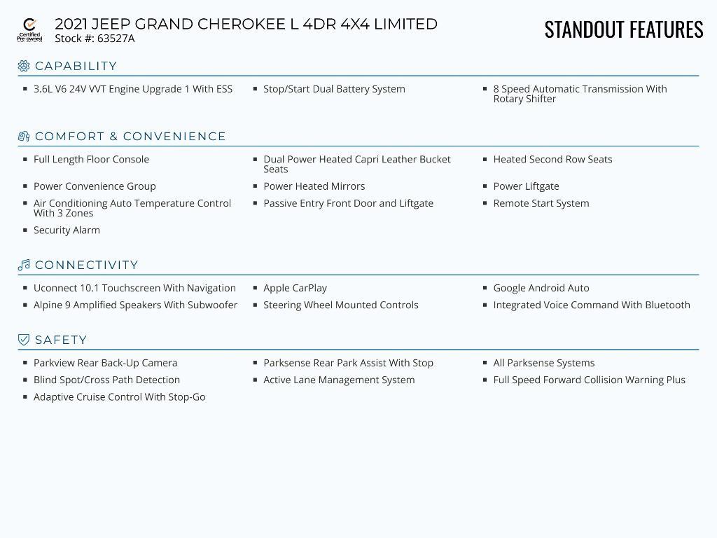 used 2021 Jeep Grand Cherokee L car