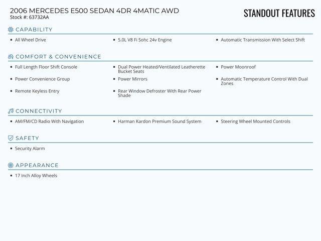 used 2006 Mercedes-Benz E-Class car, priced at $6,532