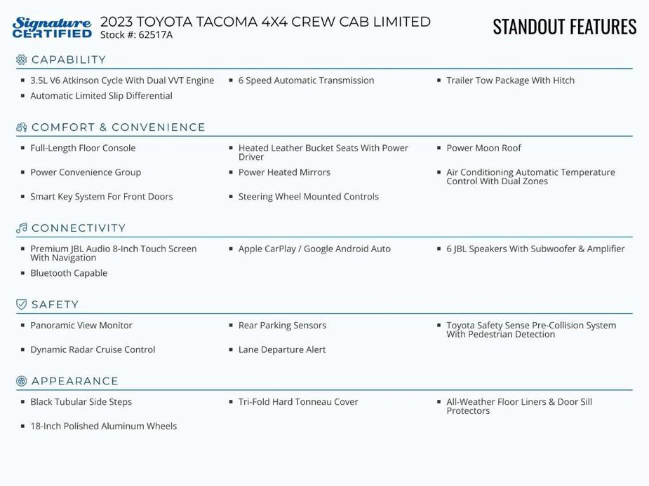 used 2023 Toyota Tacoma car, priced at $46,917