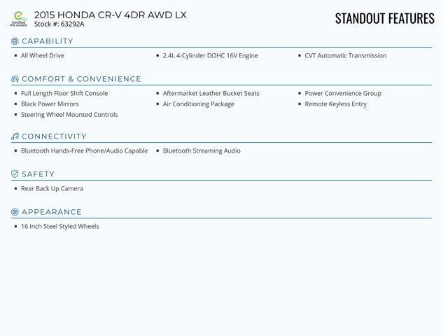 used 2015 Honda CR-V car, priced at $12,992