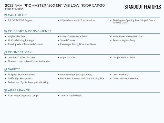 used 2023 Ram ProMaster 1500 car, priced at $35,986