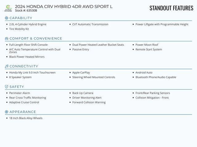 used 2024 Honda CR-V Hybrid car, priced at $30,930