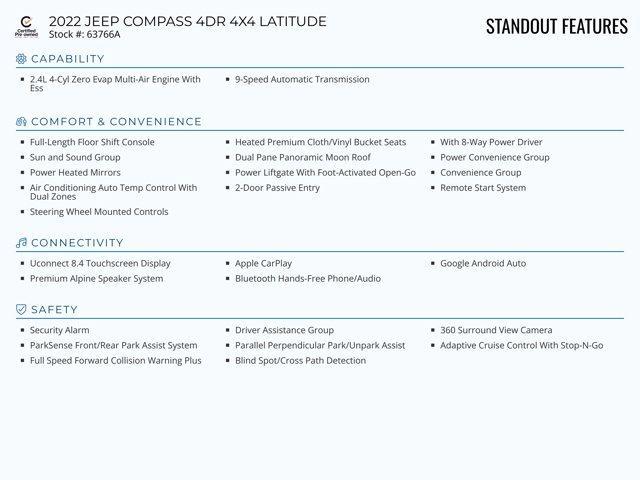 used 2022 Jeep Compass car, priced at $26,416