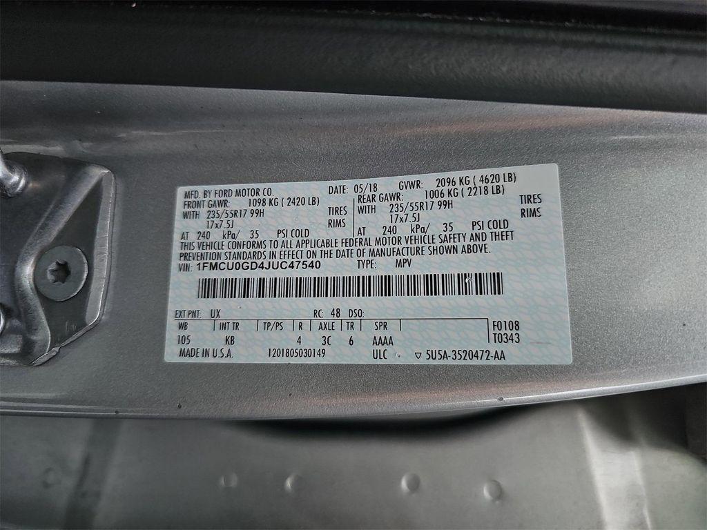 used 2018 Ford Escape car, priced at $9,998