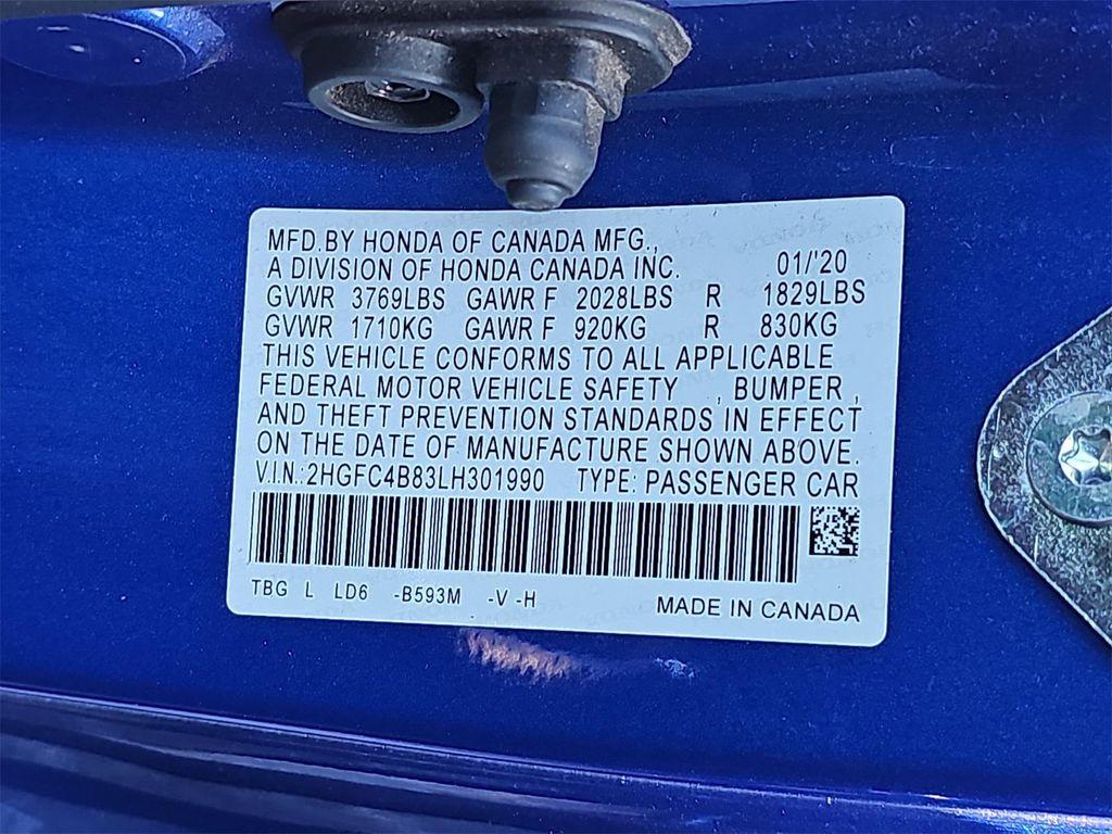 used 2020 Honda Civic car, priced at $16,400