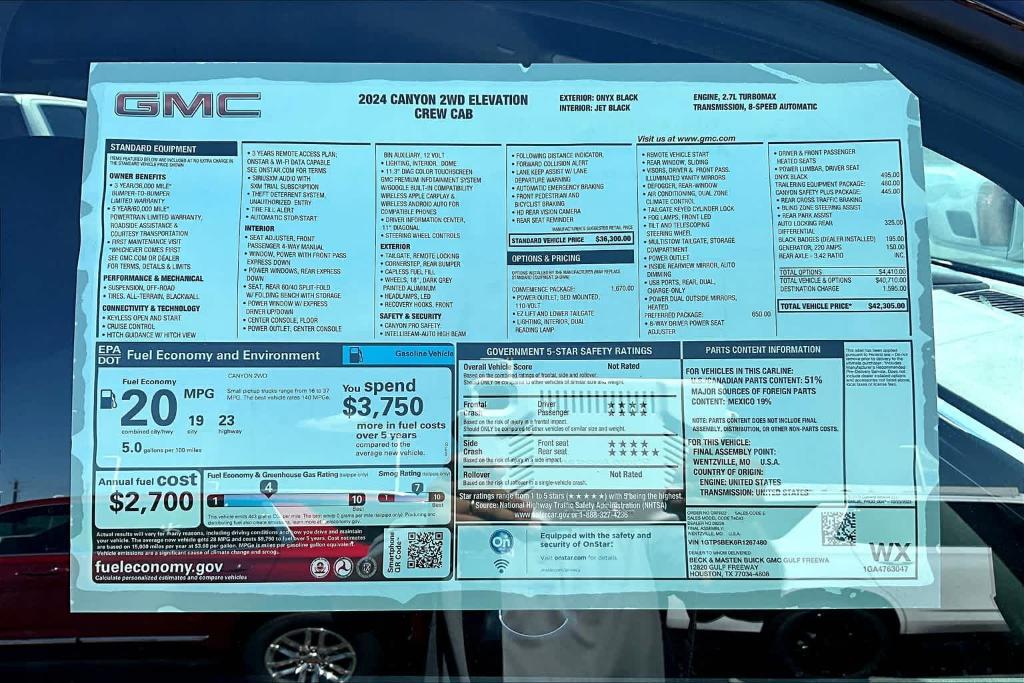 new 2024 GMC Canyon car, priced at $41,459