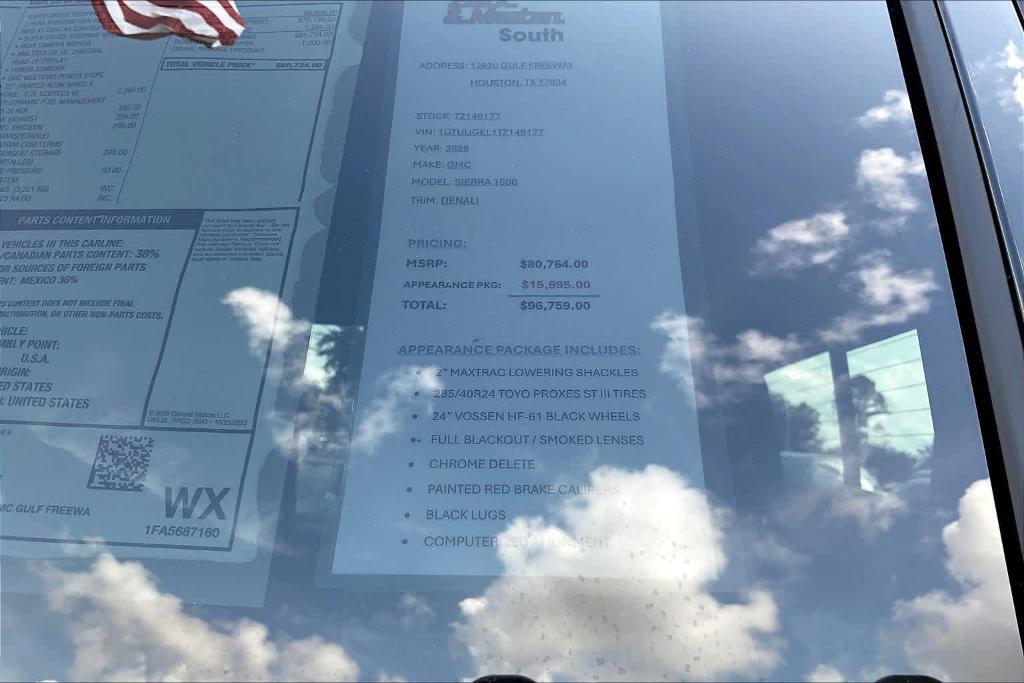 new 2026 GMC Sierra 1500 car, priced at $98,374