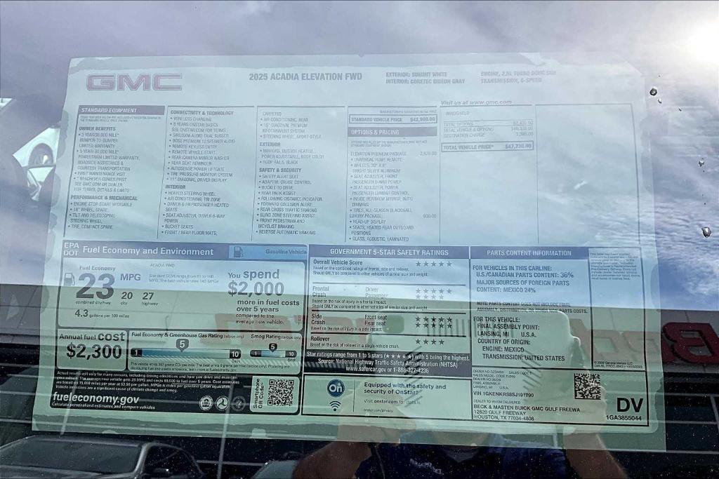 new 2025 GMC Acadia car, priced at $46,730