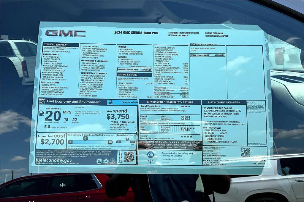 new 2024 GMC Sierra 1500 car, priced at $37,004