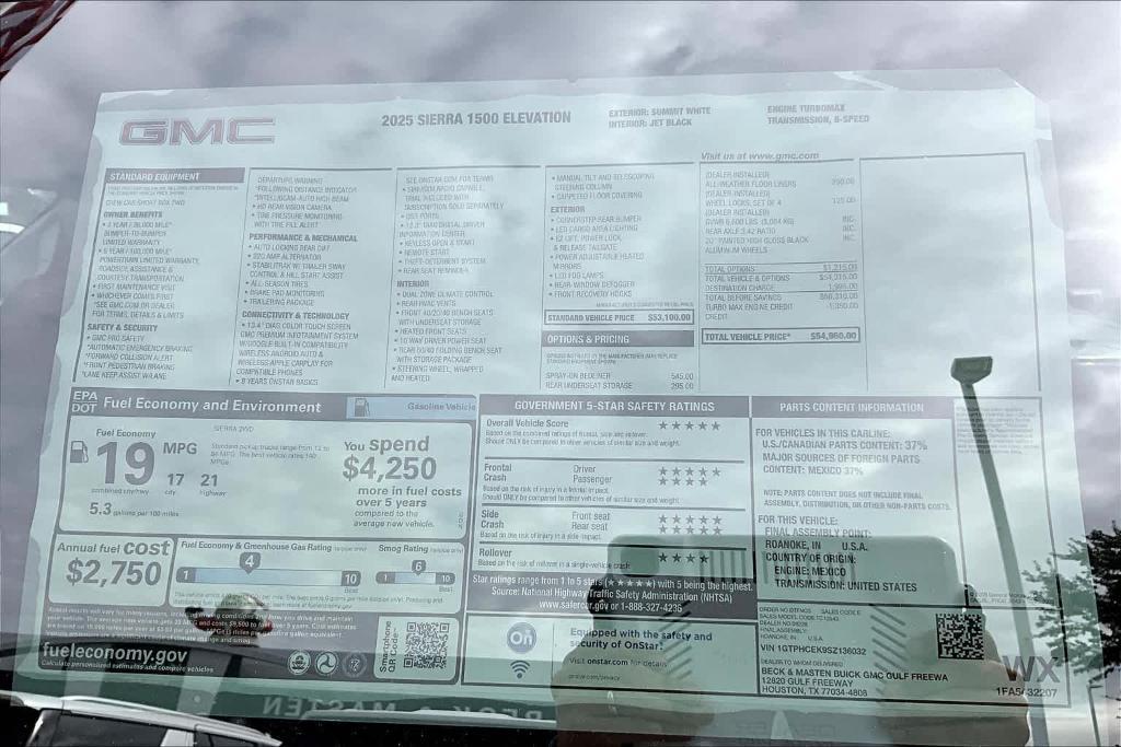 new 2025 GMC Sierra 1500 car, priced at $52,861