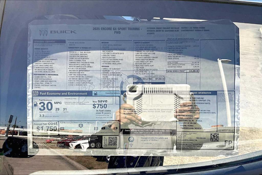 new 2025 Buick Encore GX car, priced at $30,485