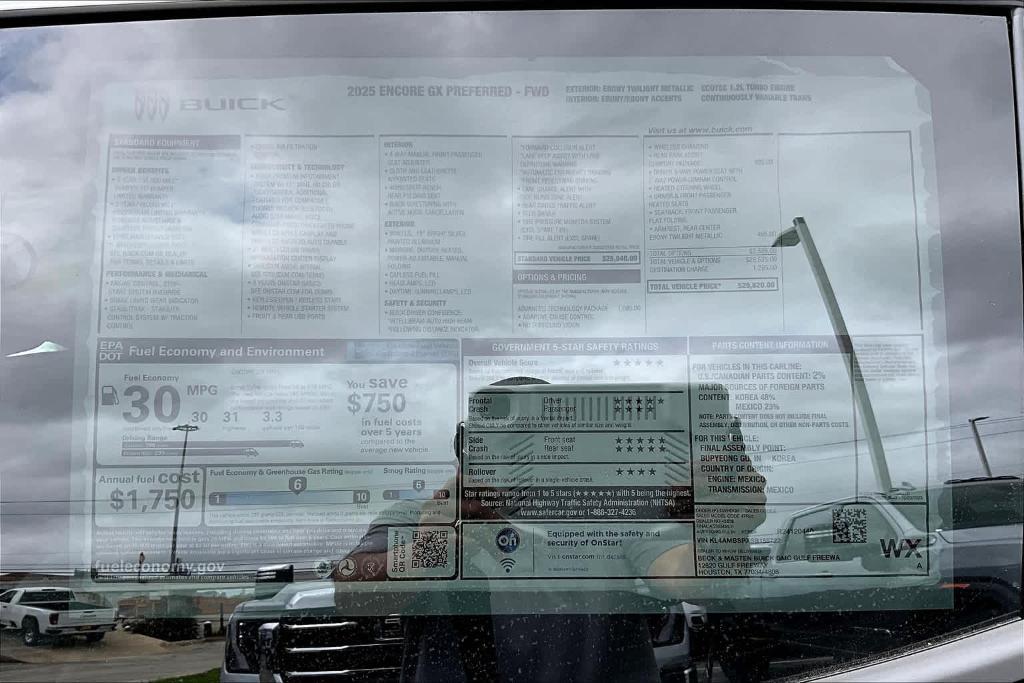 new 2025 Buick Encore GX car, priced at $25,347