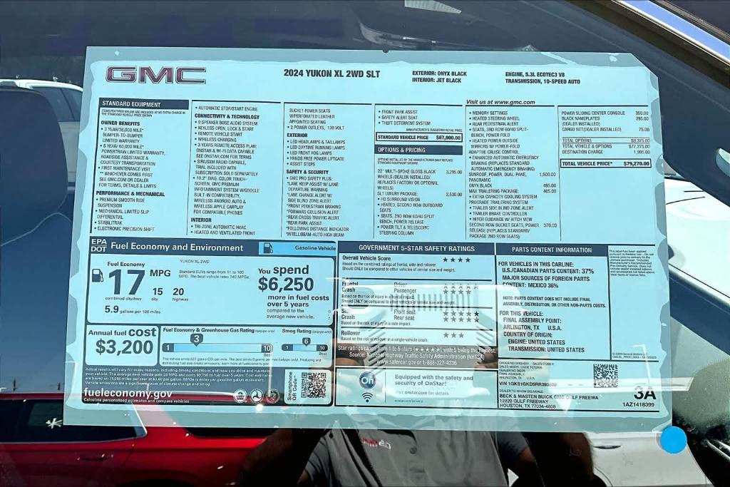 new 2024 GMC Yukon XL car, priced at $75,307