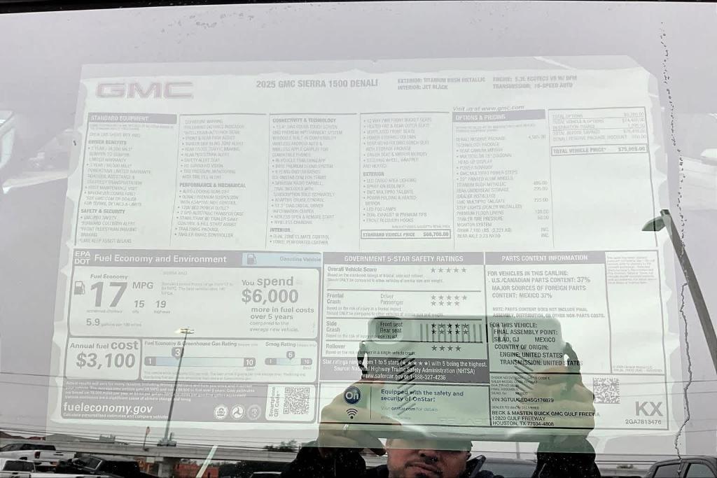 new 2025 GMC Sierra 1500 car, priced at $73,705