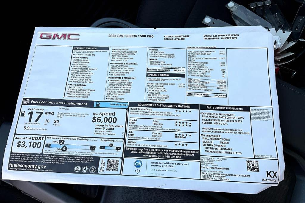 new 2025 GMC Sierra 1500 car, priced at $40,095