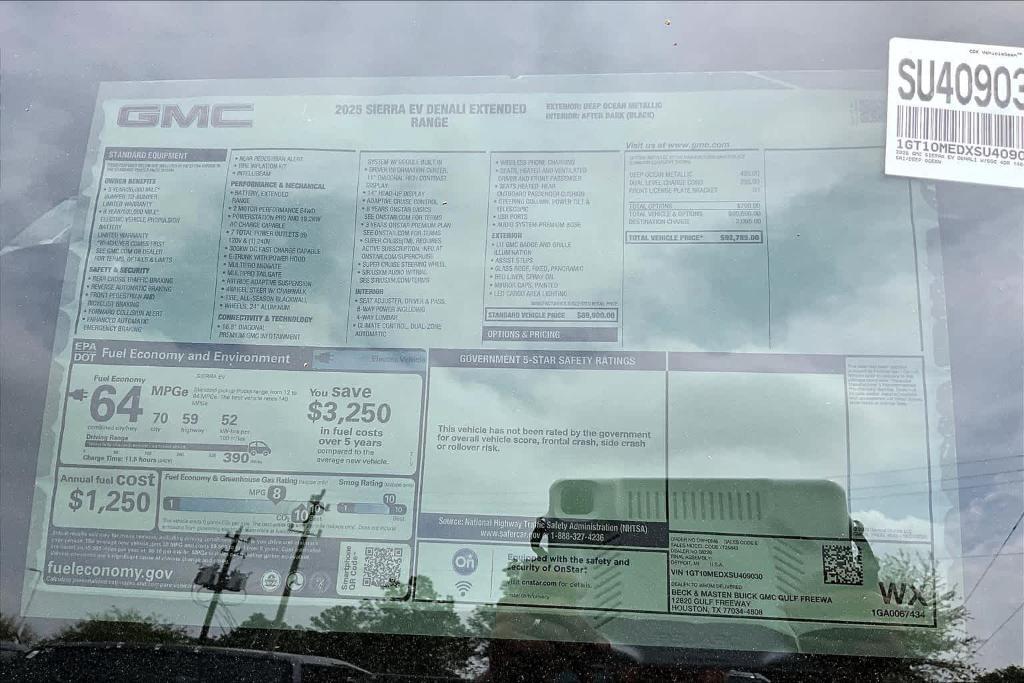new 2025 GMC Sierra EV car, priced at $89,785