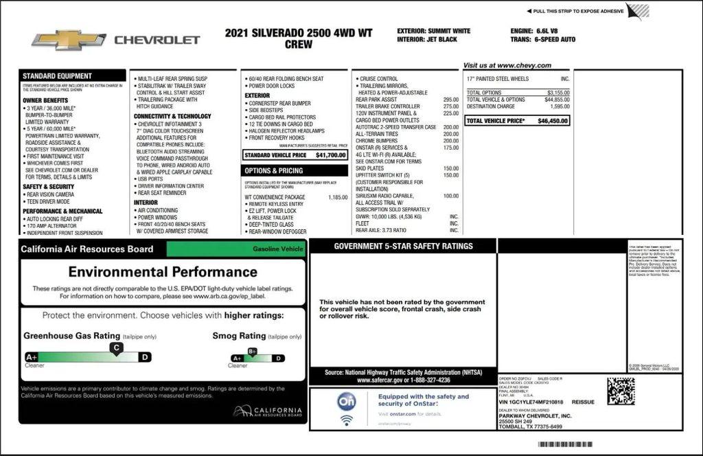 used 2021 Chevrolet Silverado 2500 car, priced at $33,990