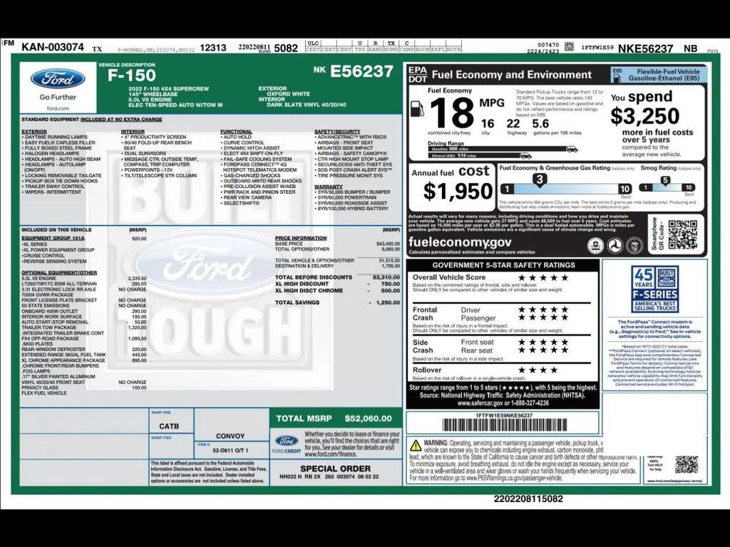 used 2022 Ford F-150 car, priced at $25,990
