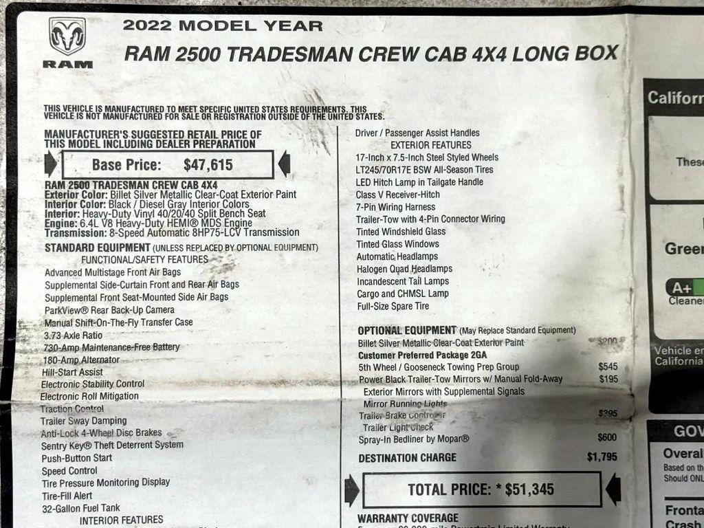 used 2022 Ram 2500 car, priced at $23,990