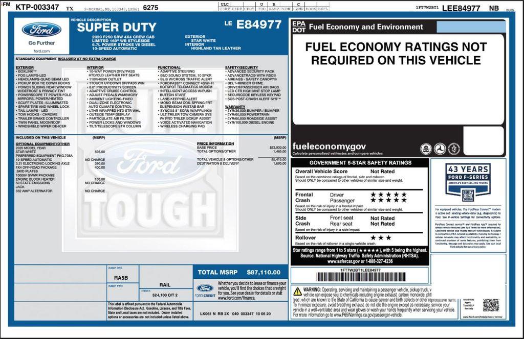 used 2020 Ford F-250 car, priced at $53,990