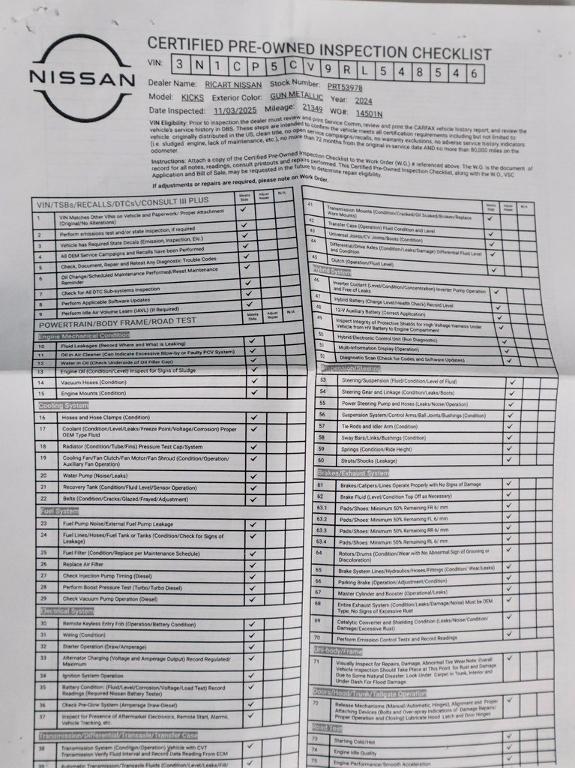 used 2024 Nissan Kicks car, priced at $19,475