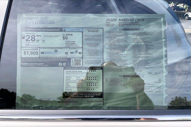 new 2025 Mazda CX-5 car, priced at $31,744