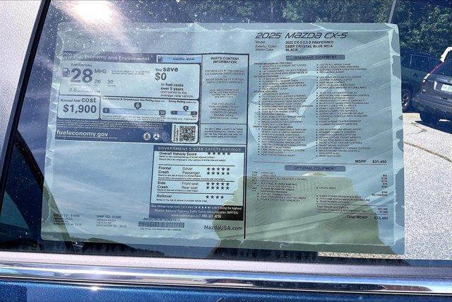 new 2025 Mazda CX-5 car, priced at $32,500