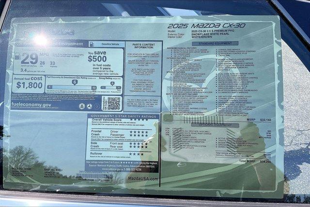 new 2025 Mazda CX-30 car, priced at $33,354