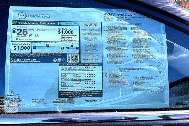 new 2026 Mazda Mazda3 car, priced at $38,646