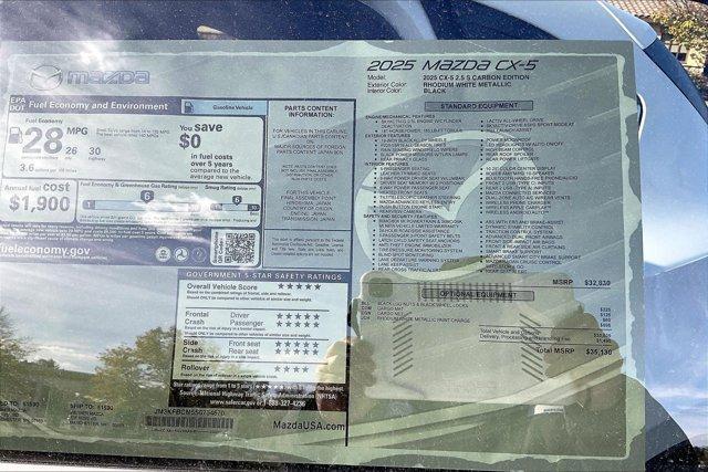 new 2025 Mazda CX-5 car, priced at $34,167
