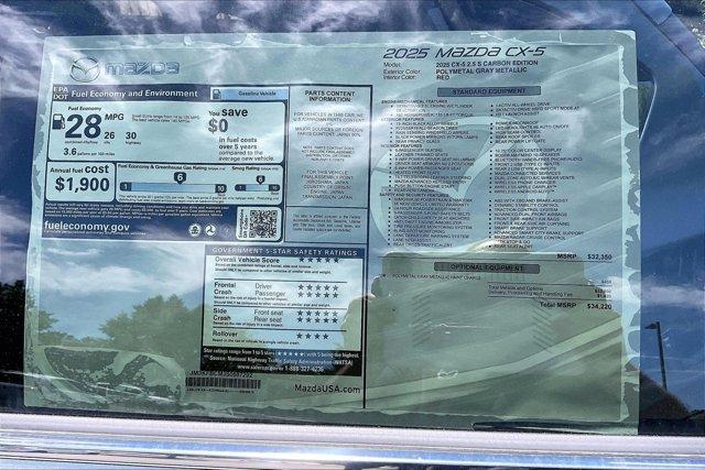 new 2025 Mazda CX-5 car, priced at $33,362