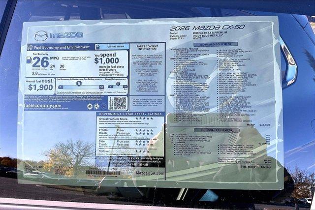 new 2026 Mazda CX-50 car, priced at $36,340