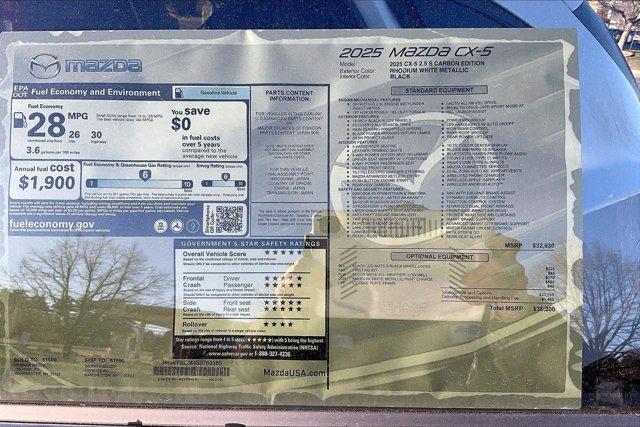 new 2025 Mazda CX-5 car, priced at $34,223