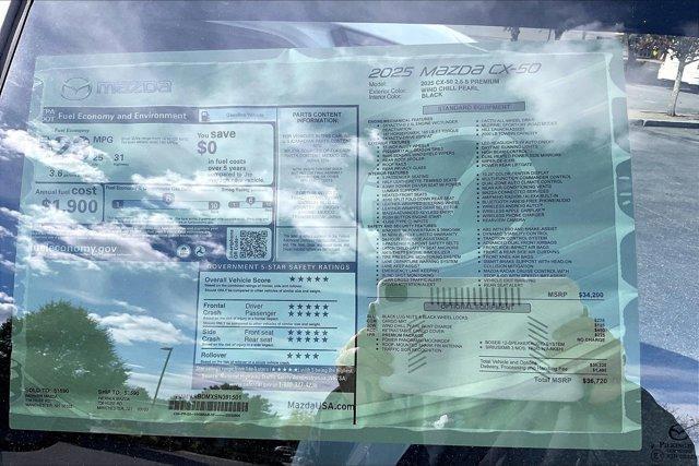 new 2025 Mazda CX-50 car, priced at $35,701