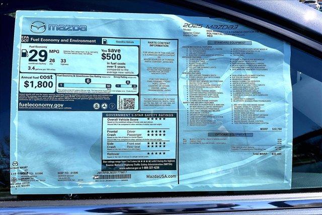 new 2025 Mazda Mazda3 car, priced at $31,608