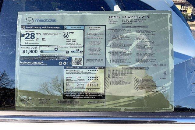 new 2025 Mazda CX-5 car, priced at $37,361