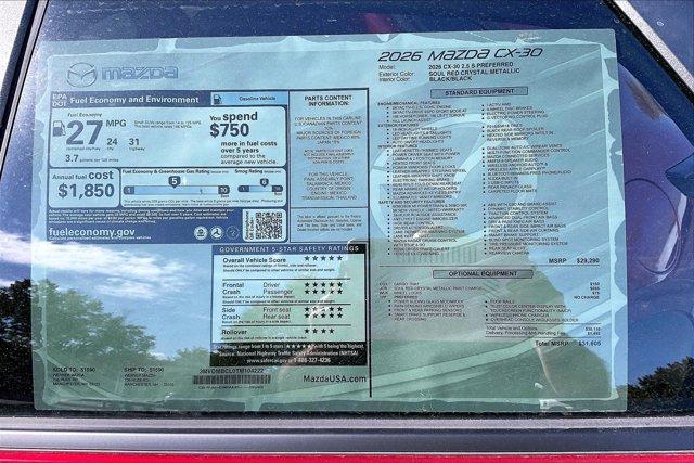 new 2026 Mazda CX-30 car, priced at $30,760