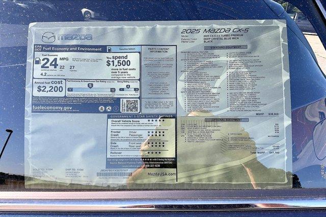 new 2025 Mazda CX-5 car, priced at $39,877