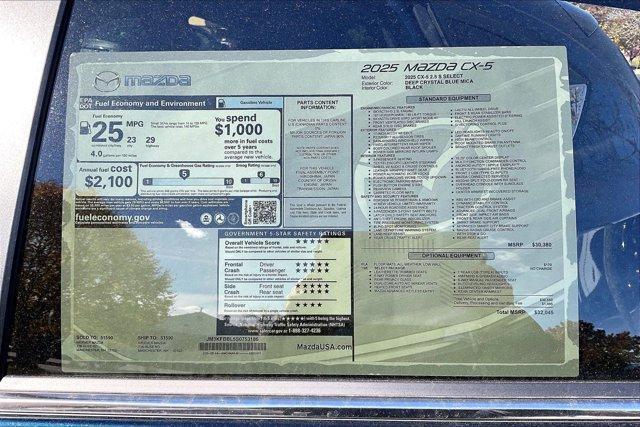 new 2025 Mazda CX-5 car, priced at $31,251