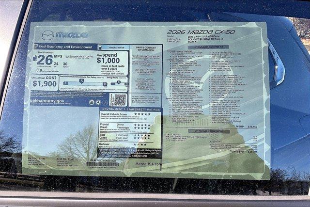 new 2026 Mazda CX-50 car, priced at $34,534