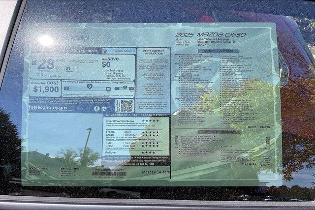 new 2025 Mazda CX-50 car, priced at $36,078