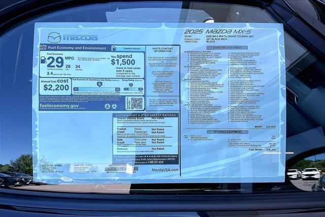 new 2025 Mazda MX-5 Miata car, priced at $35,434