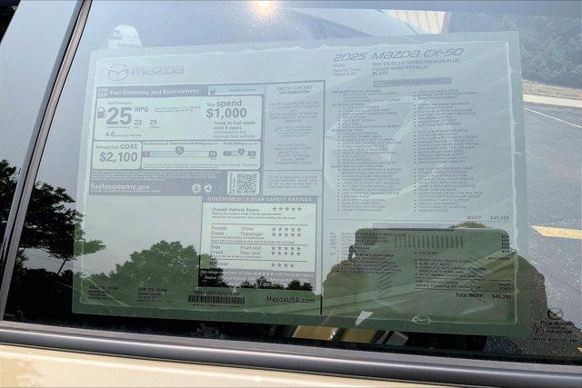 new 2025 Mazda CX-50 car, priced at $44,961