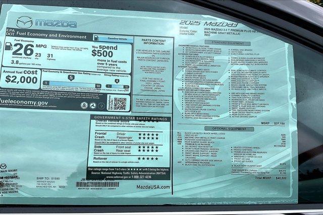new 2025 Mazda Mazda3 car, priced at $39,174